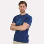 Cross Print Tee Blue