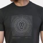 Lion Face Print Tee Dark Grey
