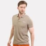 Arrow Print Polo – Beige