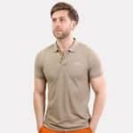 Arrow Print Polo – Beige