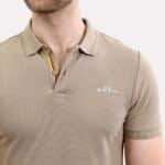 Arrow Print Polo – Beige
