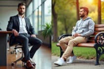 Yoga Chinos: Where boardroom meets freedom effortlessly! 2
